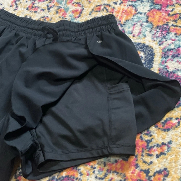 Legend Black Activewear Hot Short Lined Shorts w/ Phone Pocket Bike Short sz L - Picture 3 of 6